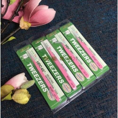 By dhl or ems 50pcs Vetus Pink Tweezsers Eyelash Extension Tweezers CS-11 CS-15 CS-12 CS-5A