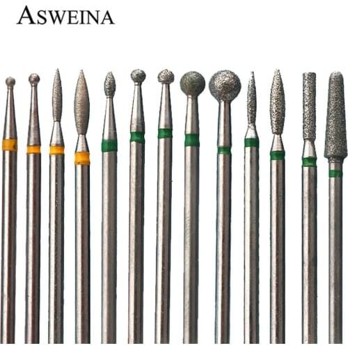 Milling Cutters For Manicure Pedicure Nail Drill Bit Yellow Green Cuticle Clean Files Tools Nail Grinding Head Accessories