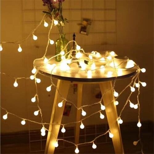 2pcs 4M 20led Ball String Lights 220V Operated Fairy Lights For Christmas Tree Garland Wedding Party Guesthouse Courtyard Decor