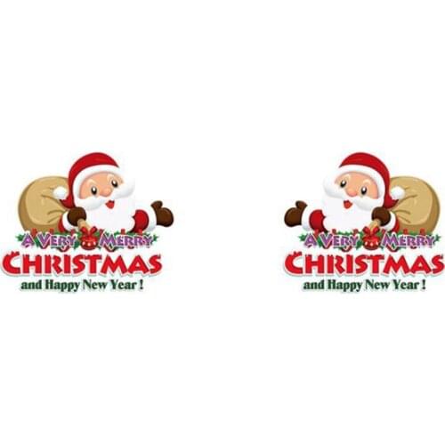 LUDA Christmas Wreath Wall Stickers Window Glass Festival Decals Santa Murals New Year Christmas Decorations For Stickers