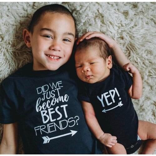 Did We Just Become Best Friends Set Best Friend Shirts Sibling Twin Brother and Sister T-Shirt Sibling Pregnancy Announcement