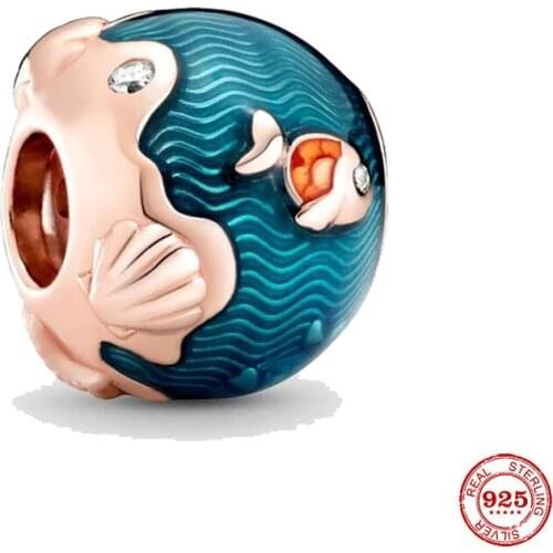 New 925 Sterling Silver Ocean Series Shellfish Charm Fit Original Pandora Bracelet Necklace DIY Summer Jewelry