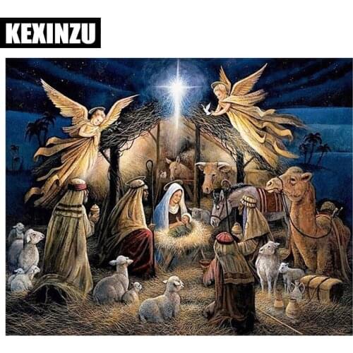 New 5D DIY Diamond Painting Sheep And peple Full Square Rhinestone Sets Diamond Embroidery Cross-Stitch home decor