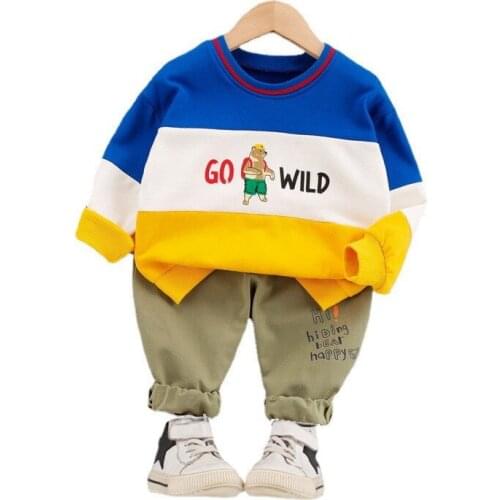 New Autumn Fashion Baby Girls Clothes Suit Children Boys Cotton T-Shirt Pants 2Pcs/Sets Toddler Sports Costume Kids Tracksuits