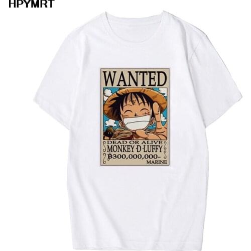 One Piece Luffy Cute anime Printed Womens t-shirts short sleeve fashion Korean Harajuku student Plus size T shirt Tops clothing