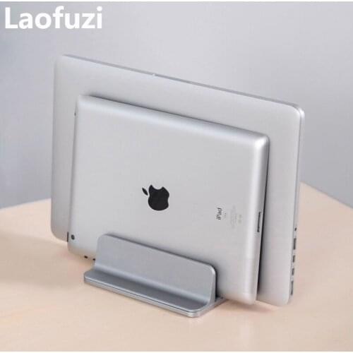 Metal Aluminum Alloy Vertical Stand Holder for Mackbook Air Pro Desktop Adjustable Laptop Notebook Tablet Dock Holder Accessory