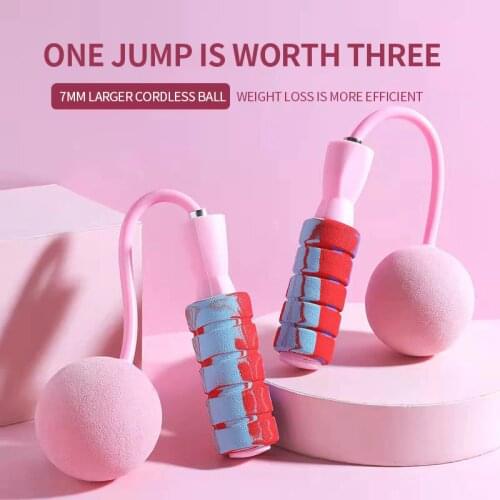 Professional Skipping Rope Cordless Weight-Bearing Ball Sports Fitness Womens Indoor Dual-Use Weight Loss Sports Fat Burning