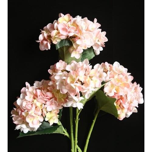 Silk hydrangea Bride bouquet wedding home new Year decoration accessories for vase flower arrangement Artificial flowers