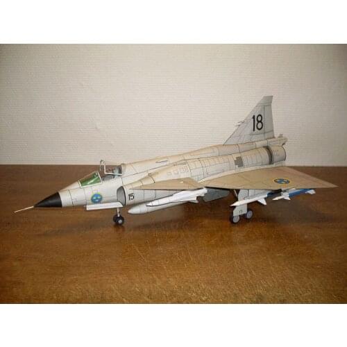 High quality Sweden JA-37 - attack machine 3D paper model kit