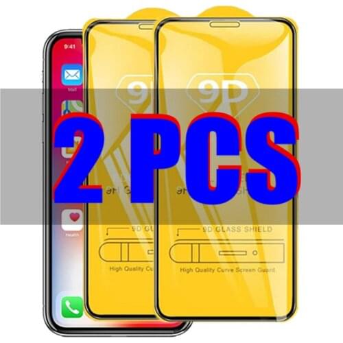 2Pcs 9D Glass For For iPhone XR Case X XS MAX Protective Glass on For iPhone X XR XS MAX iPhoneX iPhoneXR Screen Protector Film