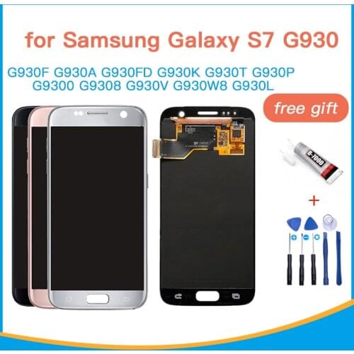5.1" LCD Display Screen for Samsung Galaxy S7 G930a G930F LCD Display frame Touch Screen Assembly Replacement Original G930 LCD