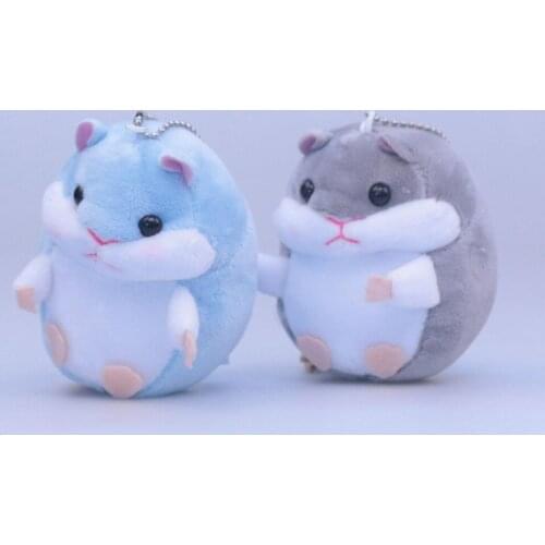 10PCS 10cm Favorite Hamster Baby Decoration Bag Plush Mini Pendant Keychain Doll Ring Toy