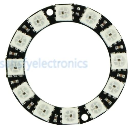 RGB LED Ring 12 Bits WS2812 WS2812B 5050 RGB LED Spot Integrated Driver Control Serial Module For Arduino I2C Controller
