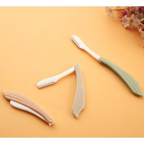 3pcs Eyebrow Trimmer Face Razor Eyebrow Portable Blades Shaver Knife Hair Remover Set Makeup Eyebrow Profiler Tools