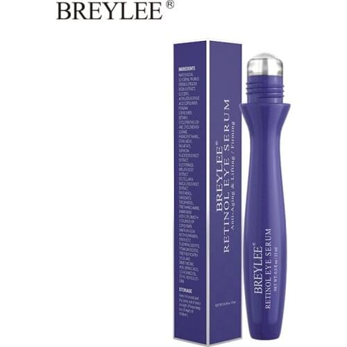 BREYLEE Retinol Eye Serum Remove Wrinkle Fine Lines Firming Anti-aging Eye Roller Gel Moisturizing Lifting Skin Care 15ML