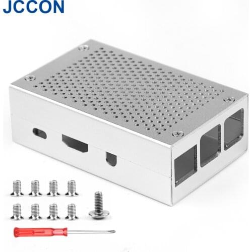 For Raspberry Pi 3B Model Case Metal Shell ABS Enclosure Box Heatsink Optional Power Adapter SD Card For RPI Model 3B
