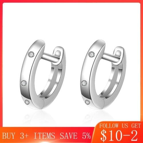 CodeMonkey Pierced Round Earrings Hot Fashion 100% Real 925 Sterling Silver Hoop Earring Silver & Rose Gold Color CME378