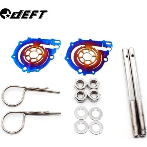 DEFT Auto Engine Locks Bonnet Car Plus Flush Hood Latch Pin Kit Racing Auto Engine Locks Bonnet Locking Hood Turbo Type