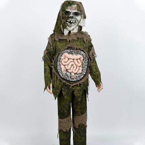 Childrens Halloween Cosplay Wear Horror Swamp Monster Bloody Zombie Terror Cosplay Costumes 2021 Fashion Kids Cosplay Costume