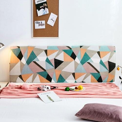 Printed Elastic All-inclusive Bed Head Cover Headboard Cover Universal Size Washable for Home Hotel Banquet Christmas