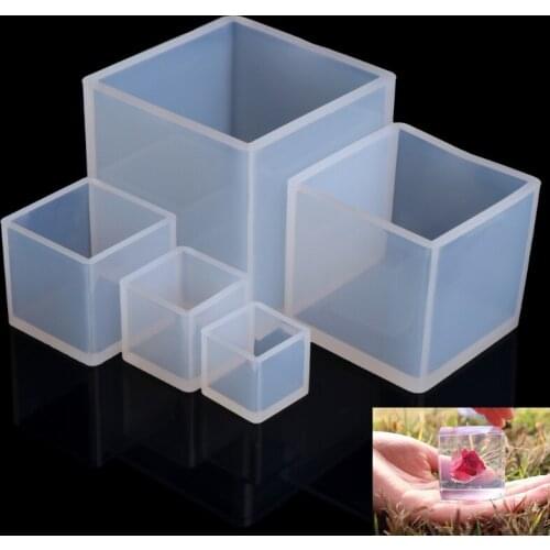 DIY Silicone Pendant Mold Jewelry Making Cube Resin Casting Mould Craft Tool New