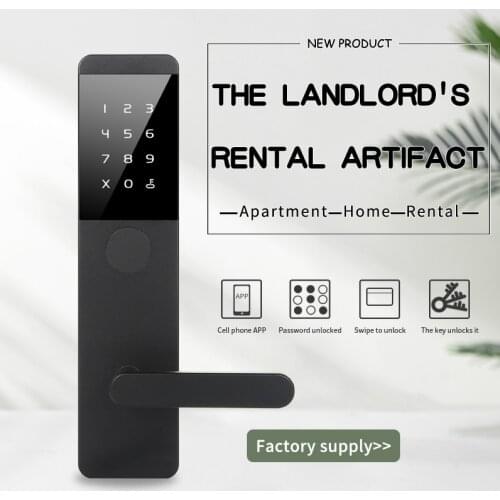 Apartment key card lock hotel home mobile phone APP remote unlock door lock home hotel smart wooden door lock