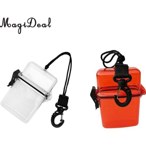 MagiDeal Waterproof Water Sports Dry Box Storage Container & String, Clip - Crush Resistant, Lightweight, Portable & Durable