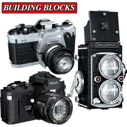 Retro blocks Camera Retro Collecting Toys New MINI Camera Building Blocks Mini Blocks Set Bricks FY2A SLR Bricks Mode SJJM-08