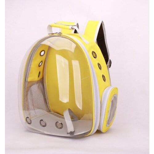 Panoramic side opening transparent pet backpack out carrying bag cat bag dog bag space pet backpack