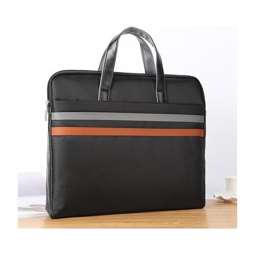 Portable Business Portfolio A4 Document Bag Office File Bag Mens Document Bag For Documents/iPad/14 Inches Laptop