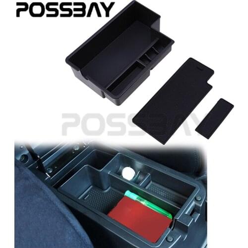 POSSBAY Car Central Armrest Box Storage Glove Fit Mobile Phone Key Holder Container For Mitsubishi Outlander 2010-2015 Bracket