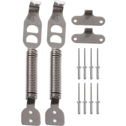 Stainless Bonnet Springs Clips Hood Panel Race Rally Pair Lock For IMPREZA EJ18 87HE