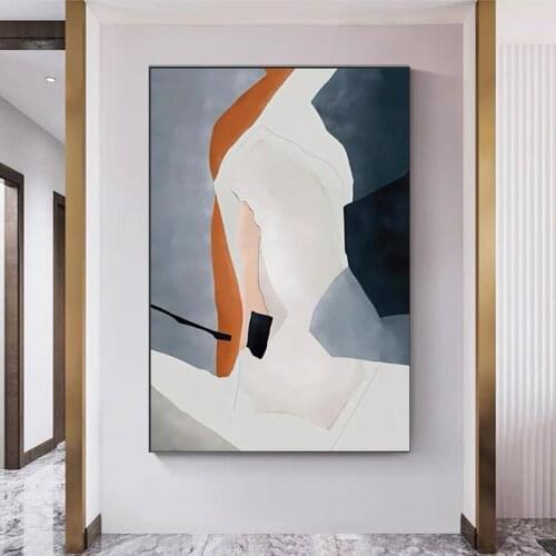 100 Hand Painted Abstract Oil Painting Wall Art Bright Color Geometry Picture Minimalist Modern On Canvas Decorative For Living