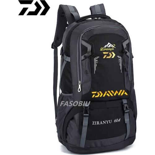 Daiwa Outdoor Camping Climbing Bag Waterproof Mountaineering Hiking Backpacks Sport Fishing Bag Climbing 60L Fishing Rucksack
