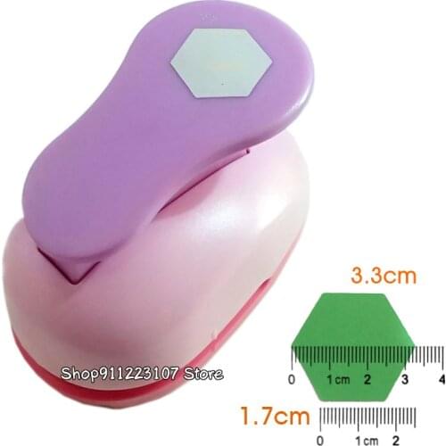 Hexagon Paper Cutter 1.5'' Shapes Craft Punchers Tools For Scrapbook Decorative Hole Punch Diy Puncher Scrapbooking Punches