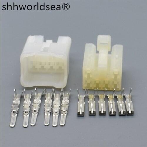Shhworldsea 6 Pin Way Auto 2.3(090) Male Female Connector Audio Modified Wiring Socket Plug For Toyota Car 7122-1360 7123-1360