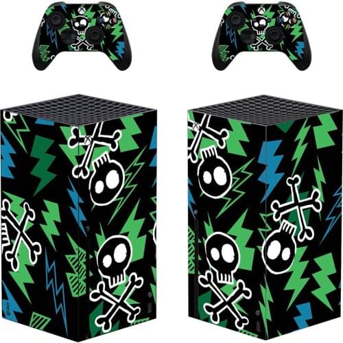 Skull Style Xbox Series X Skin Sticker for Console & 2 Controllers Decal Vinyl Protective Skins Style 2