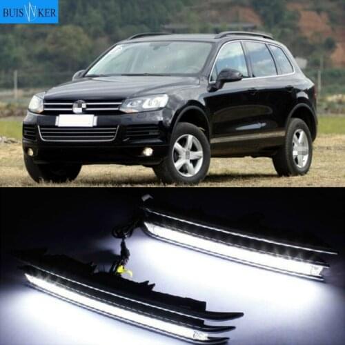 LED Daylight For VW Touareg 2011 2012 2013 2014 2015 with Turn Signal & Dimmed Function DRL Lamp