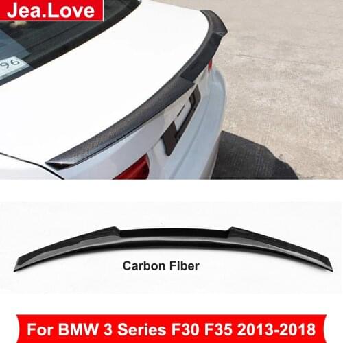 M4 Type Real Carbon Fiber Rear Trunk Back Spoiler Roof Wing Tail Decoration For BMW 3 Series F30 F35 320li 328i 2013-2018