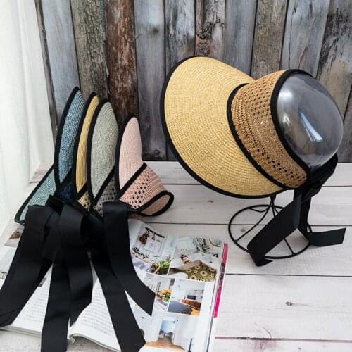 All-Match Summer Trend Sun Hat Women Empty Straw Hat Big Side Sunshade And Sunscreen Big Eaves Foldable Beach Hat
