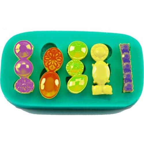 Jewelry Gem Silicone Fondant Cake Decor Chocolate Mold For Baking Cake Decorating Tools Pastry Kitchen Baking Accessories M1016