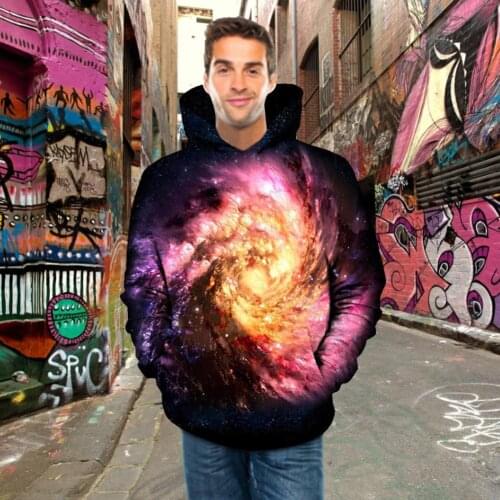 Starry Sky 3D Sweater Men 3D Hoodie Durable Digital Printing Sweater Sweatshirt Comfortable Soft Sports Leisure