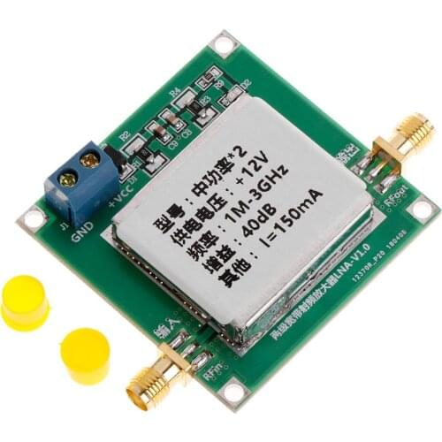 1-3000MHz 3Ghz Gain 40dB LNA RF Broadband Power Amplifier Module DC 12V 150mA