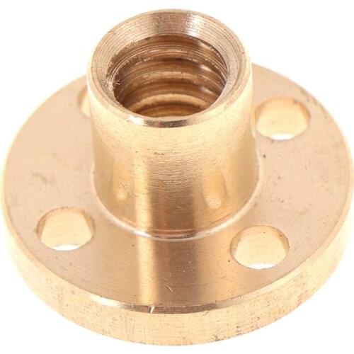 1pc T8 Trapezoidal Nuts 8mm Part Copper Screws For Stepper Motor Lead Screw Diameter 10mm Pitch 2mm Brass 3D Printers Parts New