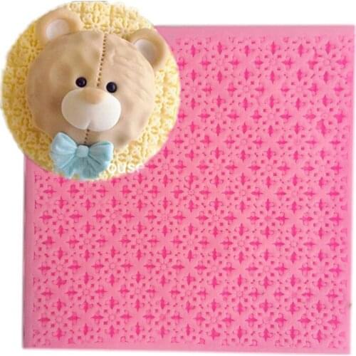 10cm Silicone Cake Fondant Mold Cake Decoration Tools Soap Candle Moulds 3D Flowers Silicone Lace Mat Gift