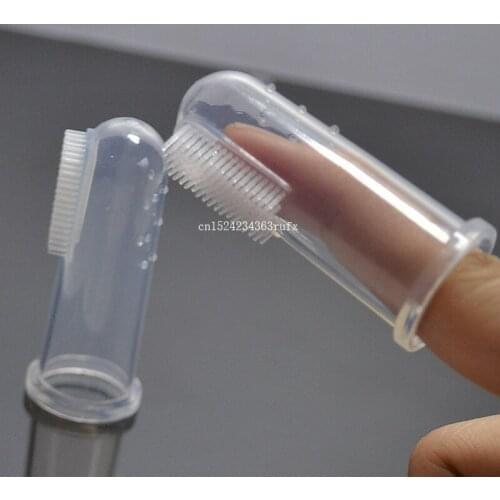 1000 pcs Pet Finger Toothbrush Dog Brush Breath Double Head Teeth Care Dog Cat Cleaning Brushes Children Kids Toothbrushes