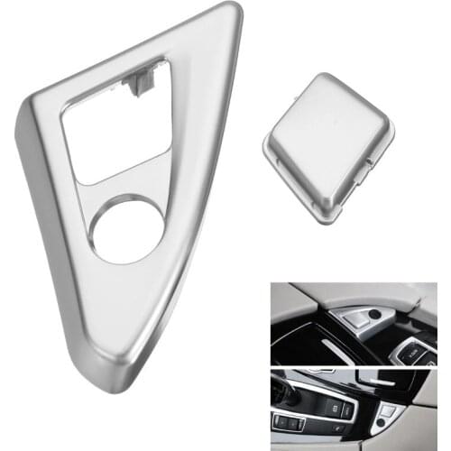 2PCS For BMW 5 Series F10 530 520i 2011-2017 Car Interior Front Center Console Panel Armrest Box Switch Button Knob Cover Trim