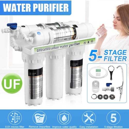 3+2 Efficient Drinking Water Filter Ultrafiltration System Home Kitchen Purifier Water Filter Cartridge Kit With Faucet Tap