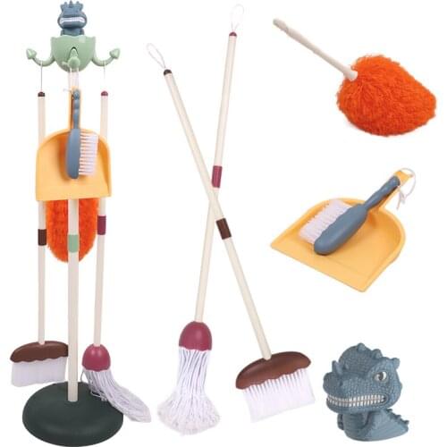 5 in 1 Kids Home Labor Education Tool Household cleaning tools Childlike Toys Broom Mop Brush Cleaning Tool Toys Set For Kids