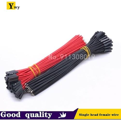 50PCS/LOT DuPont wire/single-head DuPont female wire/1P connecting wire/22AWG/transfer wire/single-head tin on/15cm